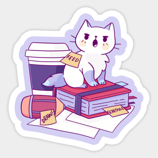 Remember to Feed the Cat Sticker